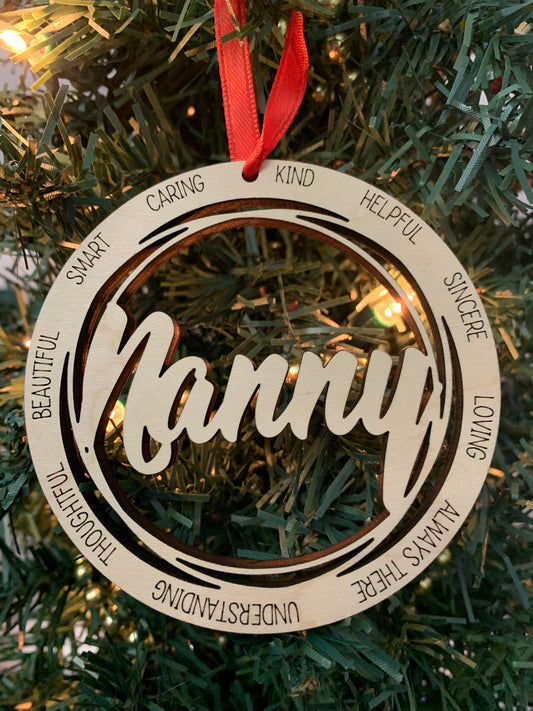Nanny Christmas Tree Ornament