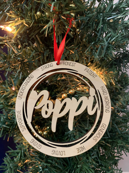 Poppi Christmas Tree Ornament