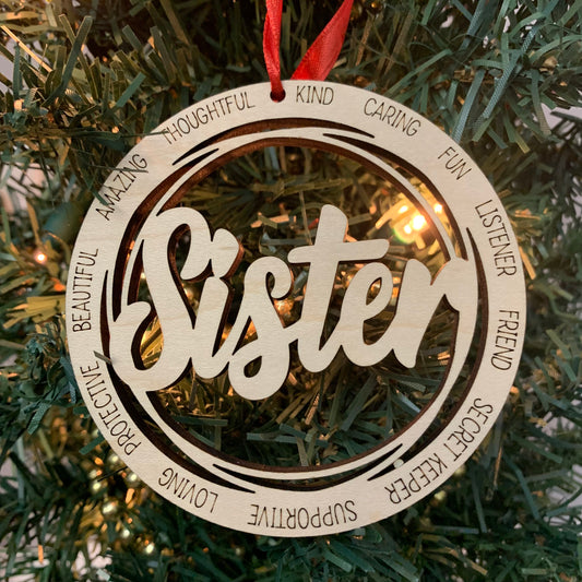 Sister Christmas Tree Ornament