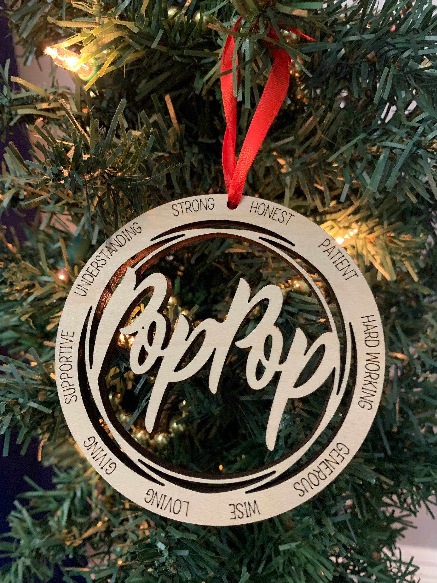 PopPop Christmas Tree Ornament