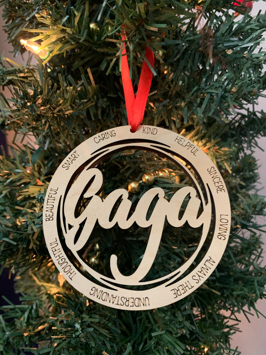 Gaga Christmas Tree Ornament