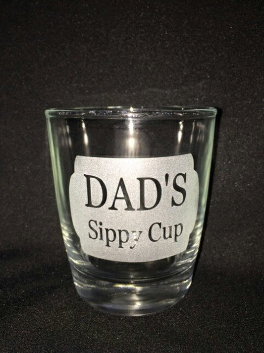 Dad's Sippy Cup Rocks Glass