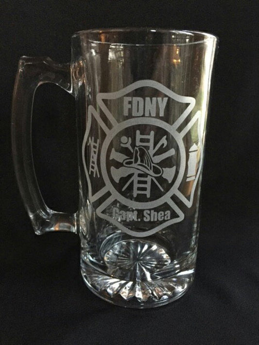 Personalized Firefighter Beer Mug