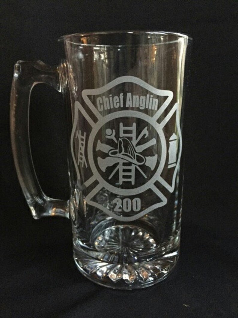 Personalized Firefighter Beer Mug