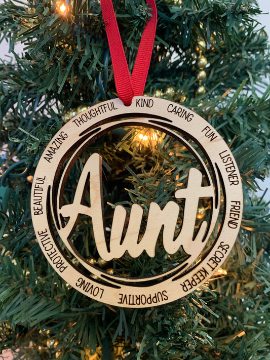 Aunt Christmas Tree Ornament