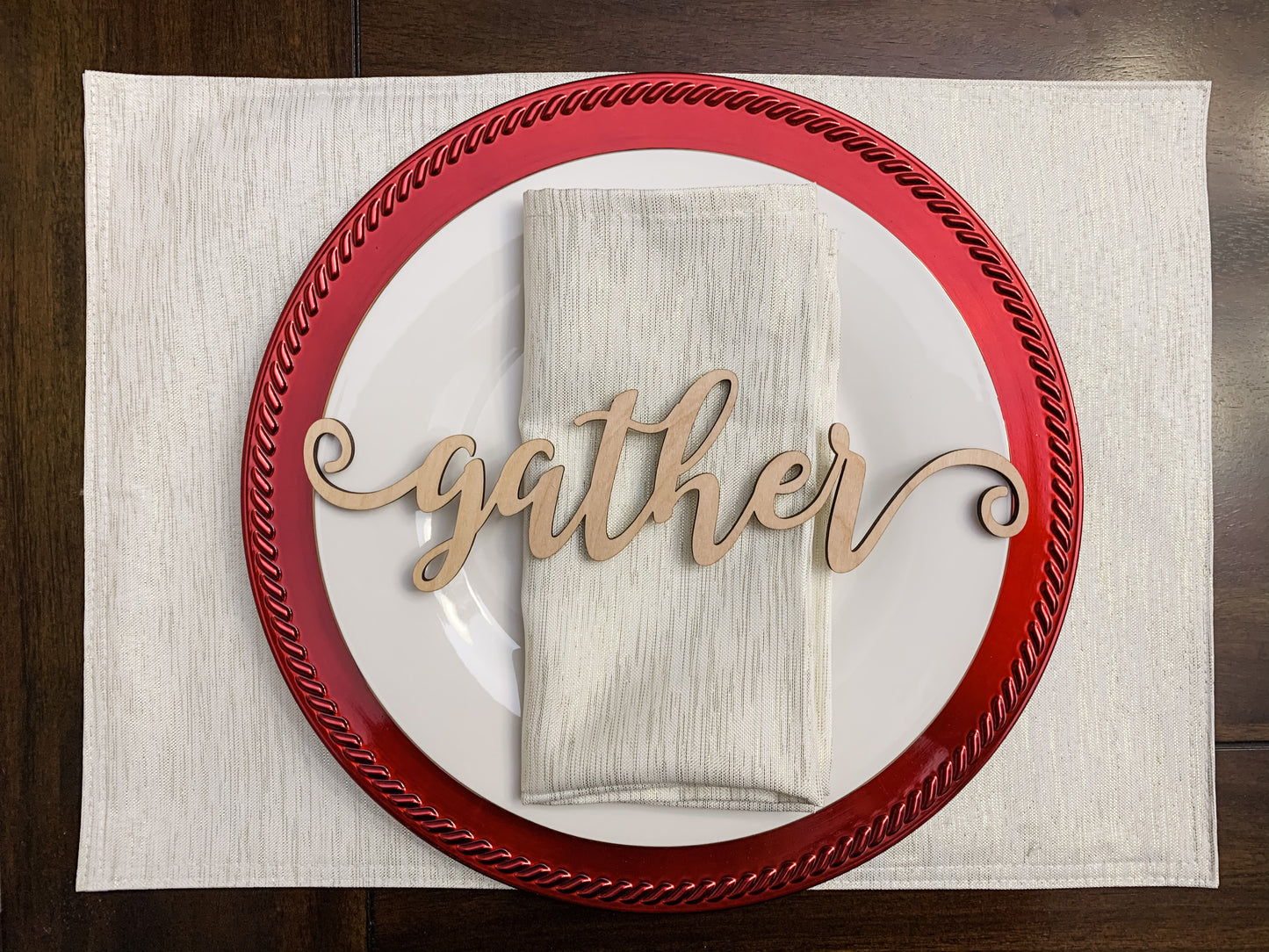 Wooden Table Place Cards