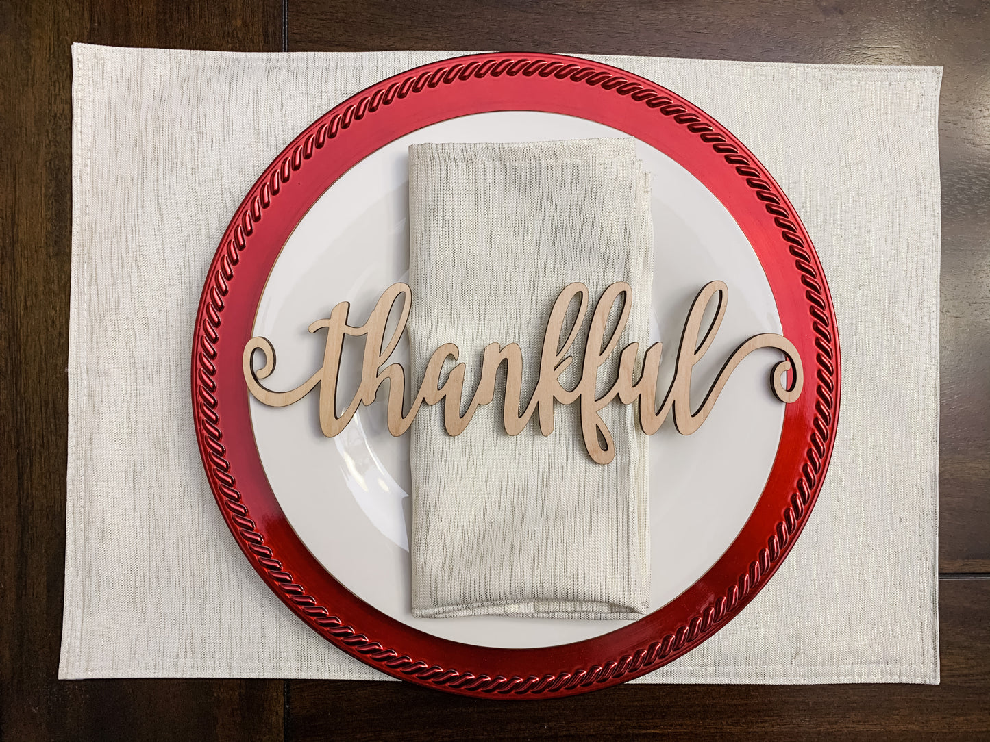 Wooden Table Place Cards