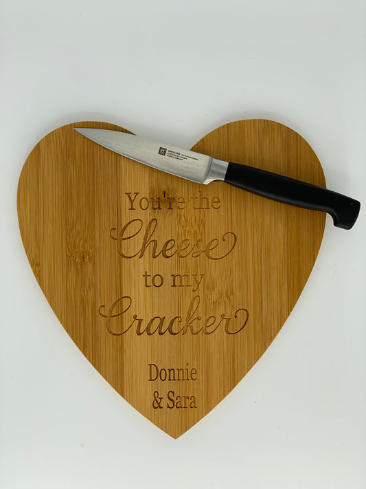 Personalized Heart Shaped Cutting/Cheese Board