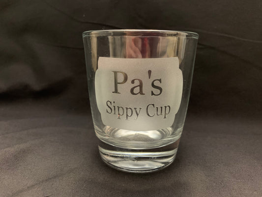 Pa's Sippy Cup Rocks Glass