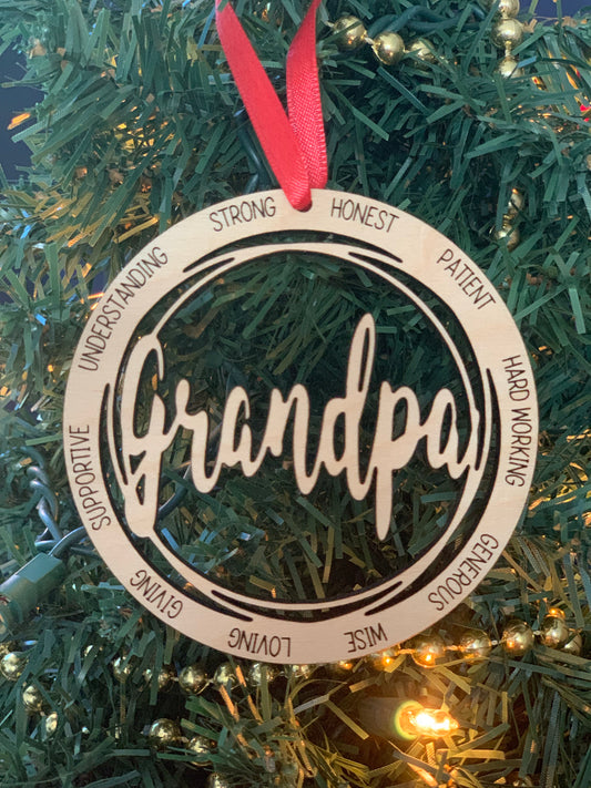 Grandpa Christmas Tree Ornament