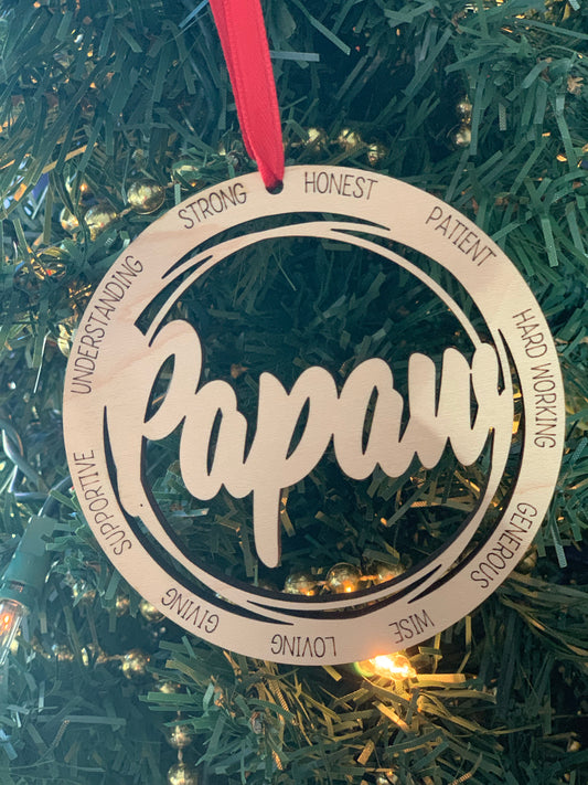 Papaw Christmas Tree Ornament