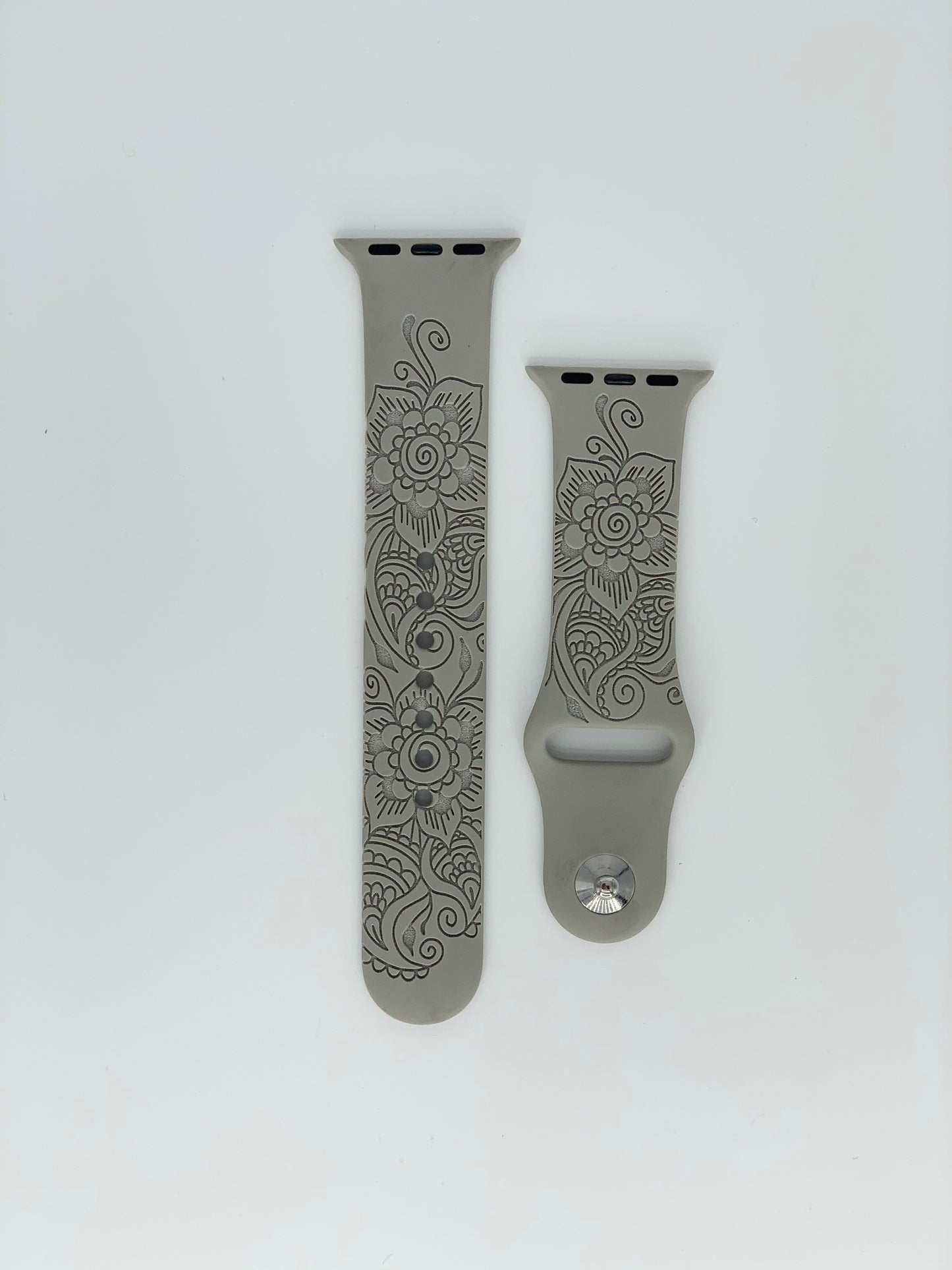 Flower Paisley Laser Engraved Watch Band